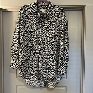Maeve Leopard Button Down Shirt